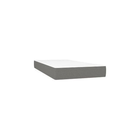 Matelas de lit à ressorts ensachés Gris foncé 90x190x20 Tissu (1/5)