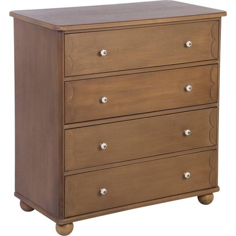 Comodino mona rettangolare 45x80 cm, 4 cassetti, marrone - Atmosphera créateur d'intérieur (1/5)