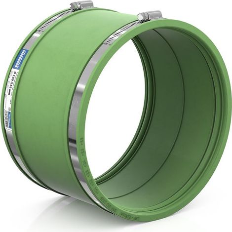 Adaptateur de tuyau CR type 1 CDC 215 FKM (190-215 mm), jusqu'à 0,6 bar, FKM / V2A