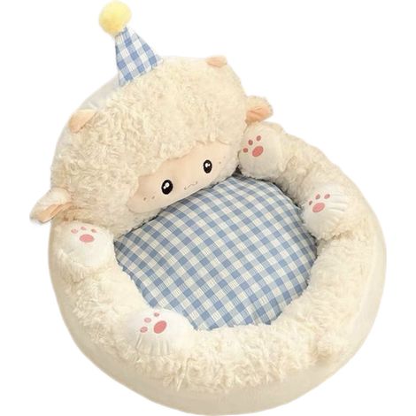 Fauteuil de sol enfant motif mouton, siège rembourré doux et confortable pour chambre, salle de jeux, coin lecture et décoration intérieure (1/5)