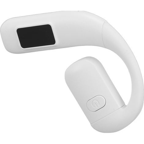 Écouteur Bluetooth 5.5 mono-auriculaire sans fil à réduction de bruit avec microphone rotatif et indicateur de batterie pour les sports de plein air (blanc) (1/5)
