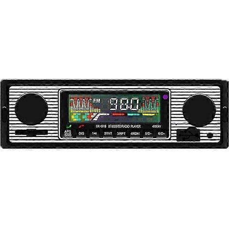 12V Bluetooth-MP3-Player für Oldtimer, AUX-Audioeingang, USB-Speicherkartenleser, Multimedia (1/5)