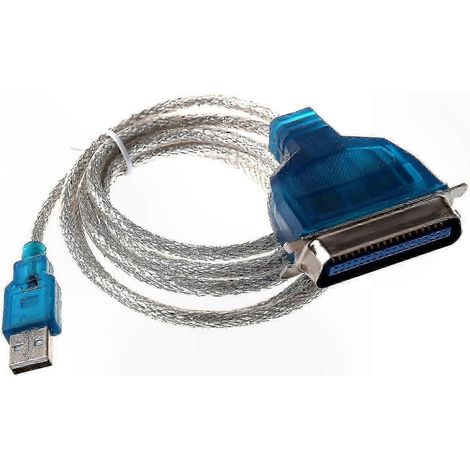 Câble adaptateur USB vers parallèle IEEE 1284 pour imprimante, compatible avec la connexion d'imprimantes anciennes à un port USB. (1/3)