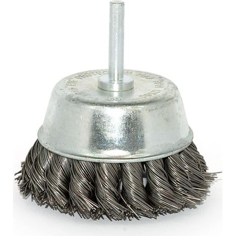 Spazzola per pulizia frontale di saldature Rosver SGL D.75 G.6 Acciaio Conf.10pz