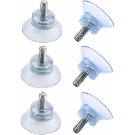 Ventouses en PVC transparent pour verre, anti-collision, avec vis pour table en verre (6 x 15 mm).