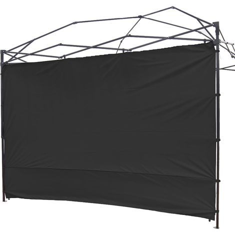 Faltbares Outdoor-Zelt mit geraden Beinen, wasserdichtem Dach, Seitenwänden und Pavillon-Design, 1-teilig, schwarz. (1/5)