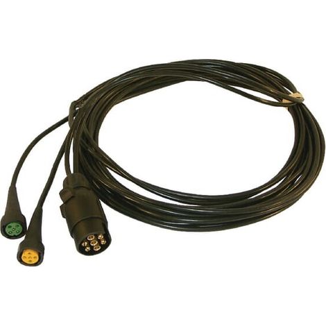 Cable de 5 m con enchufe de 7 polos y 2 ramales con conectores bayoneta de 5 pines UNIVERSAL LA940001