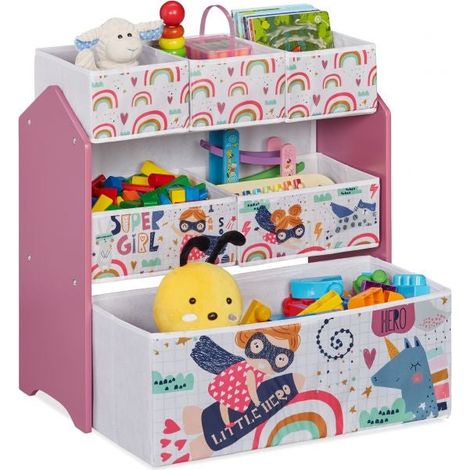 Scaffale per bambini con 6 cassetti portaoggetti