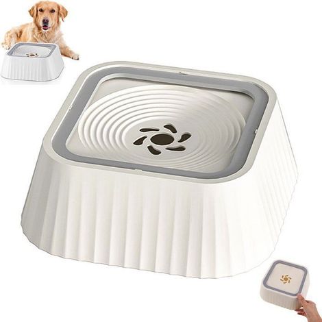 Gamelle d'eau anti-éclaboussures pour chiens et chats, flottante, imperméable et anti-déversement, grise (1/5)
