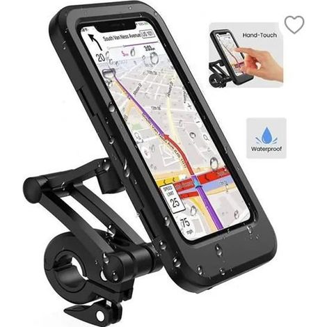 1 Wasserdichte Fahrradhalterung für Smartphones bis zu 6,7 Zoll, robuste Befestigung, kompatibel mit iPhone und Samsung, für Radfahren und Motorradfahren