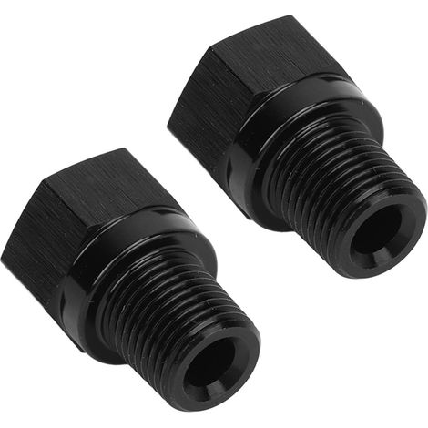 Adaptateur de manomètre de pression d'huile en alliage d'aluminium, 2 pièces, filetage mâle NPT 1/8" vers femelle M10 x 1,0, pour véhicule (1/5)