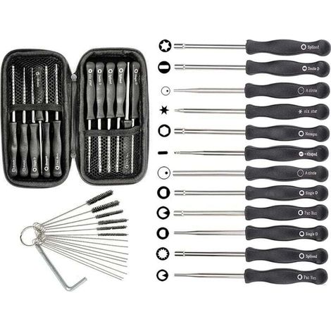 Lot de 12 Outils de Réglage du Carburateur et étui de Transport pour Petit Moteur 2 Temps pour Poulan pour Husqvarna pour STIHL pour Tronçonneuse Echo Trimmer