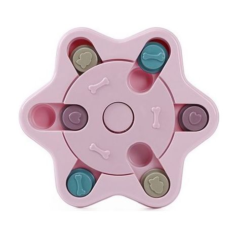 Frisbee rose tournant, pour chiens (1/4)