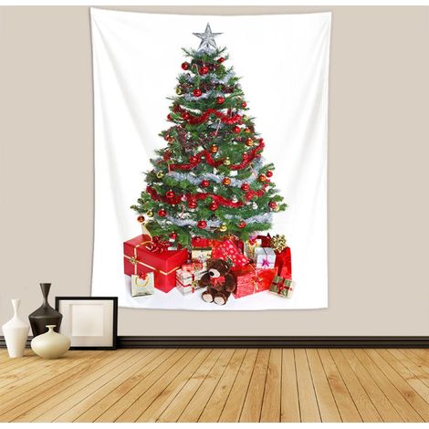 Tapisserie sapin de Noël, tapisserie en polyester, cadeaux de Noël, d'anniversaire et décoration de chambre, etc. (200 x 150 cm, couleur 11)