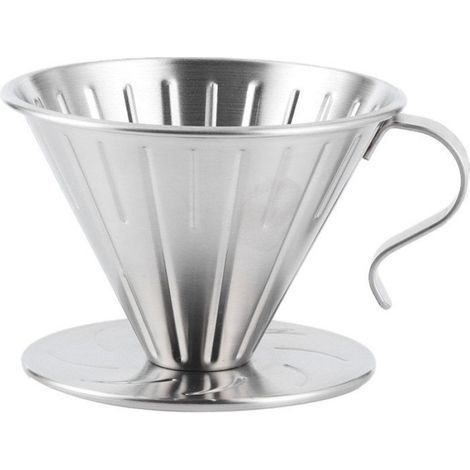 Stainless steel pour over coffee dripper cone filter cup stand coffee machine accessories home office usel (1/4)