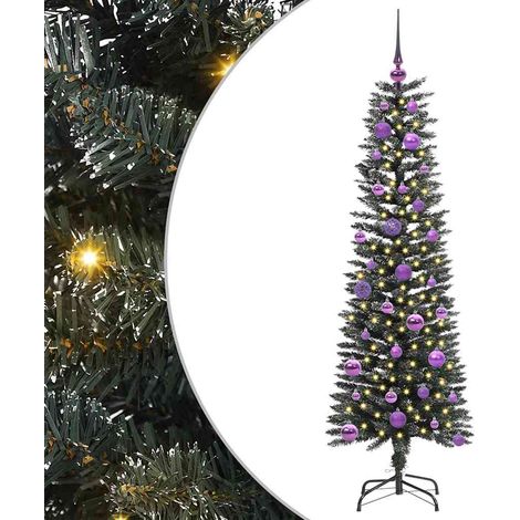 Albero di Natale Albero natalizio Albero festivo artificiale con 150 LED Verde 150 cm (1/5)