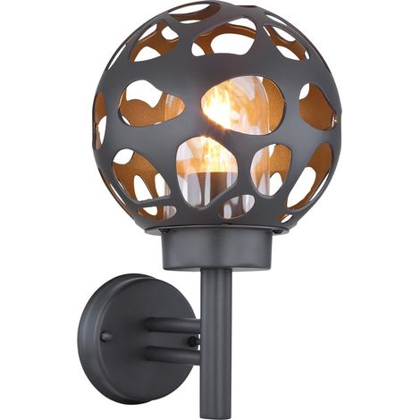 Globo - aplique de pared - Hilario - antracita - metal - LEDE27 (1/5)