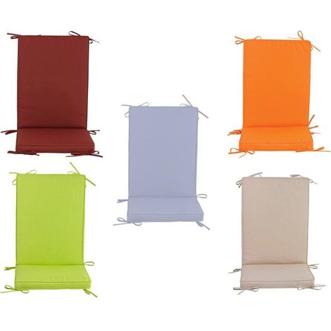 Cuscino Box per poltrona con schienale medio grigio perla cm 93x41x5 da giardino esterno