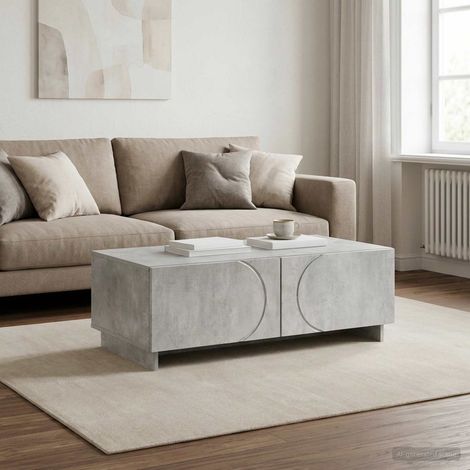 vidaXL Coffee Table Concrete Grey 102 x 50.5 x 35 cm Engineered Wood (1/5)