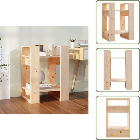 Bibliothèque/Séparateur de pièce 41x35x57 cm Pin massif - Bibliothèque - Meuble Rangement - Étagère - Séparateur De Pièce - Bibliothèque En Bois (1/5)