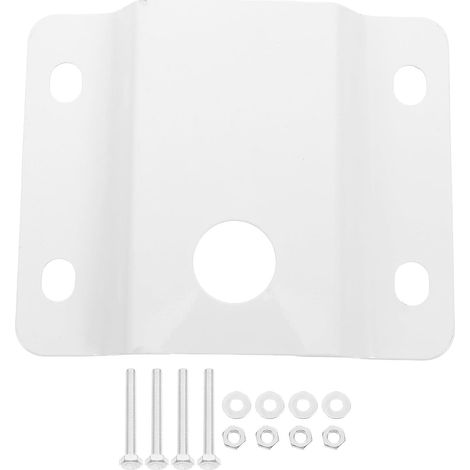 Support de Lampadaire en Fer, Support de Fixation pour Poteau D'éclairage Blanc, pour Lampadaires Solaires et Projecteurs de Parking, Éclairage Extérieur et Routes, pour (1/5)