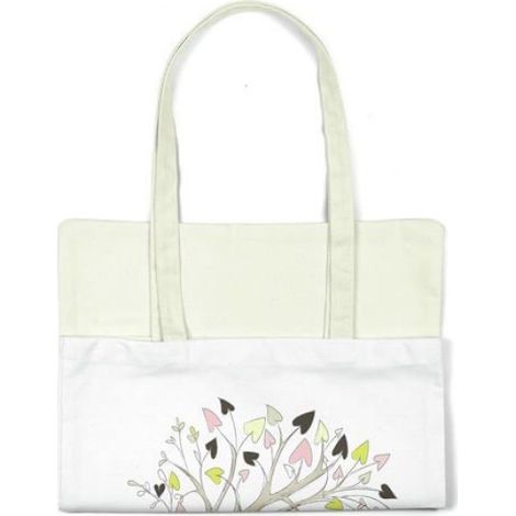 Sac shopping en coton Bonamaison 34 x 40 cm - Tote bag épaule réutilisable (1/4)