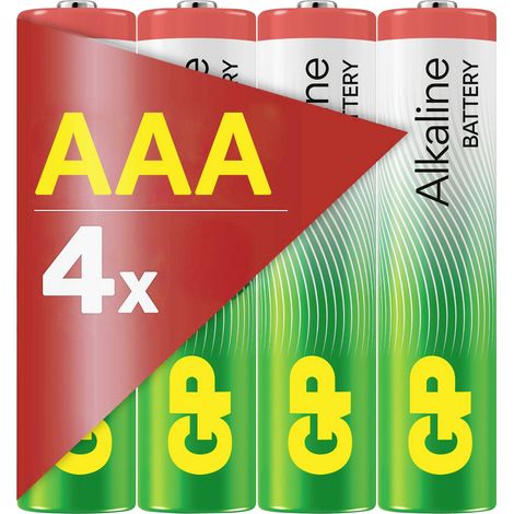 GP AAA Batterie GP Alkaline 1,5V 4 Stück Micro (AAA)-Batterie   1.5 V 4 St.