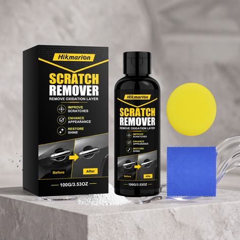 Autokratzerentfernungsset – Set zur Reparatur, Reinigung und Aufbereitung von Autolackkratzern – 100 g x 1, Schwamm x 1, Tuch x 1 -- BIEMMEDUE (1/5)