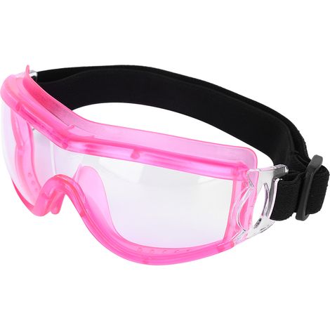 Lunettes de sécurité enfant anti-buée étanches cyclisme vent protection rose (1/5)