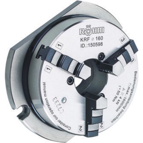 Röhm KRF 160, 3-Backen, mit Grundplatte, Gusskörper - 150598 (1/3)