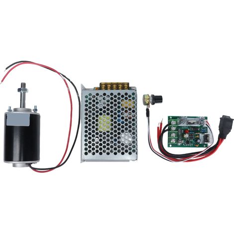 Moteur électrique DC 30W XD-3420 à aimant permanent haute vitesse avec variateur de vitesse, 12V 3500 tr/min, filetage M12