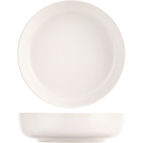 Assiette creuse Blanc-Grès-D18,5XH5CM-Lot de 6 (1/2)