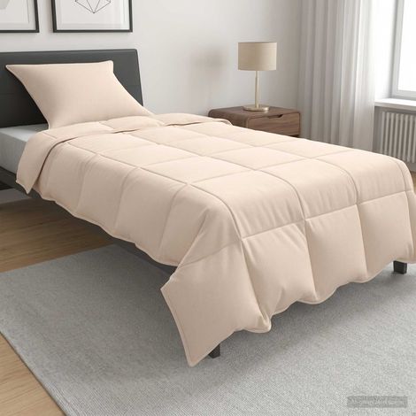 vidaXL Piumone Completo Annuale Beige 135 x 200 cm 100% Kapok