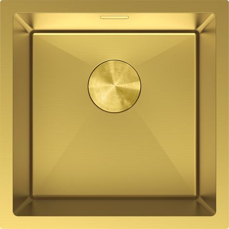 Mexen Trixo Edelstahlspüle 1-beckig 440 x 440 mm, Gold - 6413441000-55 (1/5)