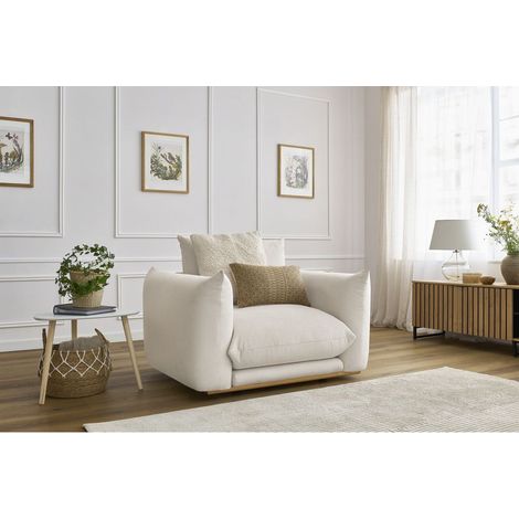 Bobochic – Fauteuil relax ERNEST beige – Tissu 92% polyester – Ultra moelleux – Dimensions 123x106x86 cm – Fabrication Europe (1/5)