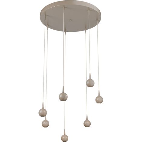 Lampe suspendue à 7 lampes Talana terra beige Ø 50cm DTW - 2412-36-36-50-7 (1/3)