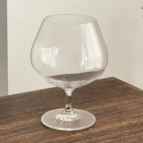 Verre à vin rouge transparent de style français, verres à vin transparents à tige courte, verre à cocktail ballon (transparent) (1/5)
