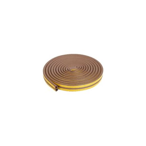 Ruban d'Étanchéité pour Porte et Fenêtre en Caoutchouc - Autocollant, Mousse, Isolation Phonique, Bande Adhésive (9 mm x 6 mm/6 m, brun) (1/5)