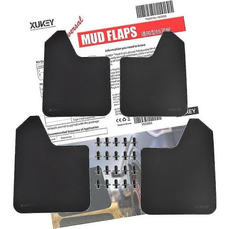 bavettes garde-boue pour Ford Focus ST RS SE ST170 ST225 ST250 ST300 RS500 Mk Mk2 Mk3 Mk35 Mk4 2 3 4 - Jeu de 4 pièces - Noir