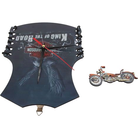 Pendule Murale Motociclette Vintage Accessoire Décor Maison Artisanal (1/5)