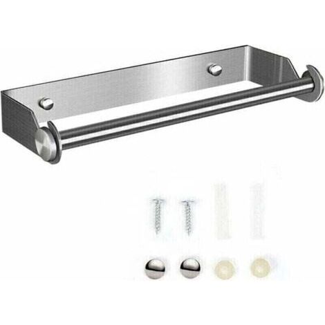 Derouleur Essuie Tout, Derouleur Porte Sopalin, Devidoir Porte Essuie Tout Mural, Distributeur Papier Aluminium Sopalin et Film, Support Sopalin Mural Déroulant de Rouleau Cuisine sopalin (Argent)--T (1/4)