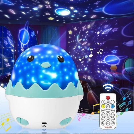 Sterrenhemelprojector, Sterrenprojectorlamp, 360° draaibare muzieknachtlamp, LED-nachtlampje voor kinderen met 13 films (1/5)