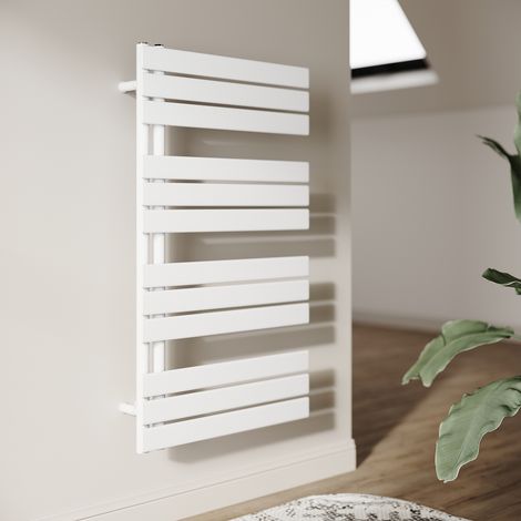 SONNI Radiador Toallero de agua Toallero Baño Radiador Toallero de Paneles Conexión Lateral Radiador Secador de Toallas de Agua Caliente Blanco 1038 x 600 mm 1044W