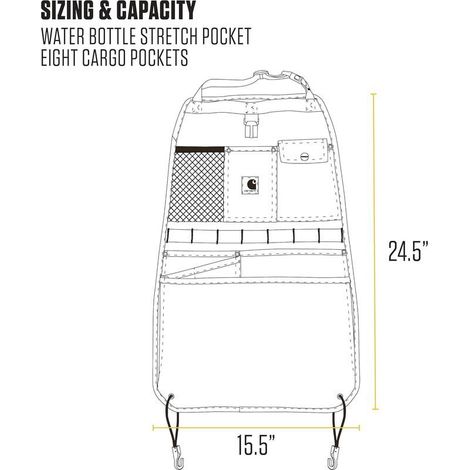 Universeller Sitzorganizer aus Nylon, braun