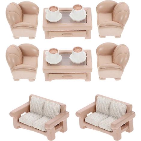 Ornement miniature, petite maison, canapé, table basse, modèle de canapé, jouet de petit canapé -- (1/5)