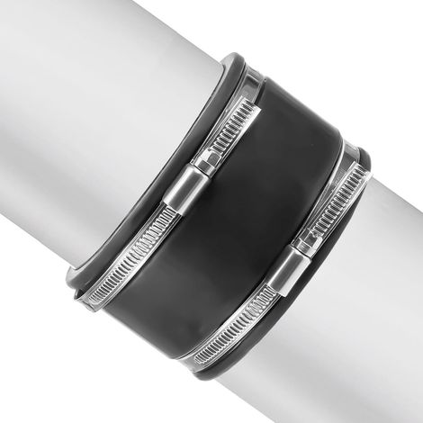 Manchon en Caoutchouc Flexible 125 mm, DiamèTre : 125 mm pour Ventilateur de Tuyau Manchon en Caoutchouc Flexible avec Colliers de Serrage en Acier Inoxydable (1/5)