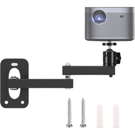 Universal wall mount for projector, metal ceiling mount, 360° adjustable, for projectors, surveillance equipment, 1 kit (1/5)