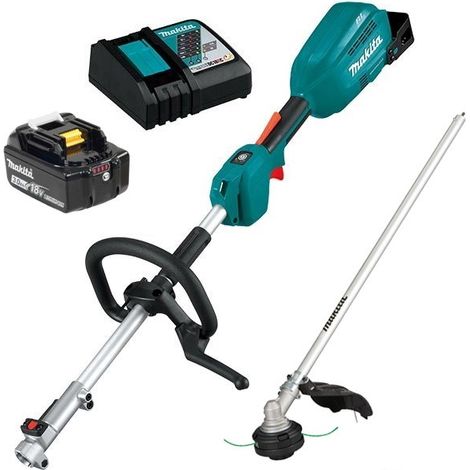 Makita DUX18 Brushless 18v LXT Cordless Split Shaft Motor + Brushcutter 1x3ah