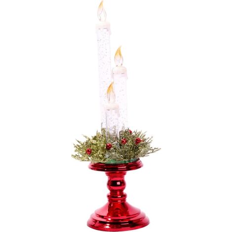 Lumineuses LED sans Flamme Rouge avec Bougies Décoration de (1/5)
