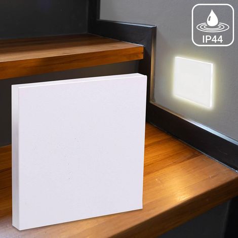 LED Treppenleuchte IP44 eckig weiß - Lichtfarbe: CCT 1,5W - Lichtaustritt: Linea (1/5)